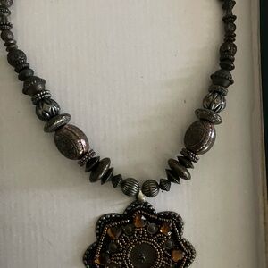 Elegant Beaded Necklace with Pendant